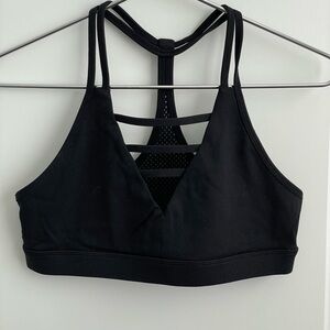 Zyia Active Black Grid Sports Bra - No Pads